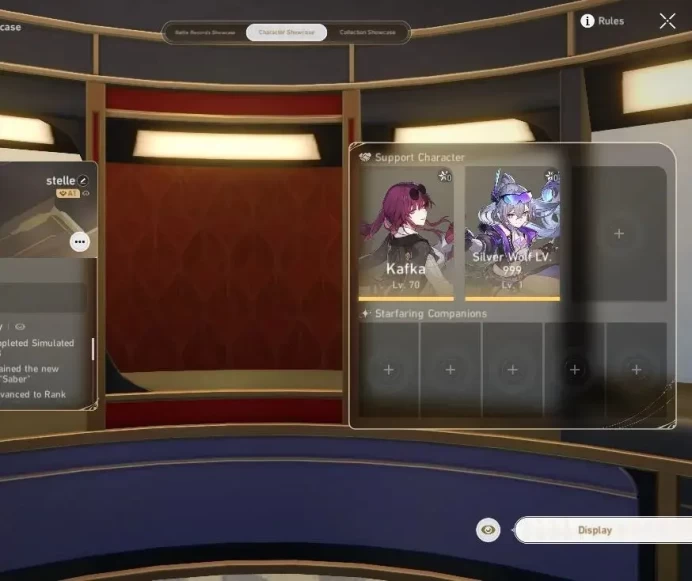 Asia|TL 51|6 Limited|Kafka,Huohuo,Ruan Mei,Silver Wolf LV.999,Dan Heng PT,Saber|MC Female|Take Mail|Check SS(HSR6811)