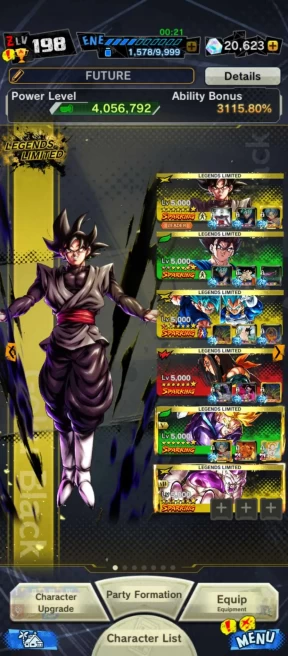 ANDROID ONLY-20k CC+14 LF (2 New LF Vegito and Goku black+super 17+LF fusion GokuVegeta+Frieza+god ss vegito+android 18+nappa)Godly Equip (381)