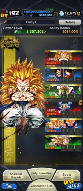 ANDROID ONLY-12K Chrono Crystals+Gotenks full stars+ LF fusion VegetaGoku+Baby 2+Buu kid+Pikkon+god ss Goku-ANDROID-BANDAI (312)
