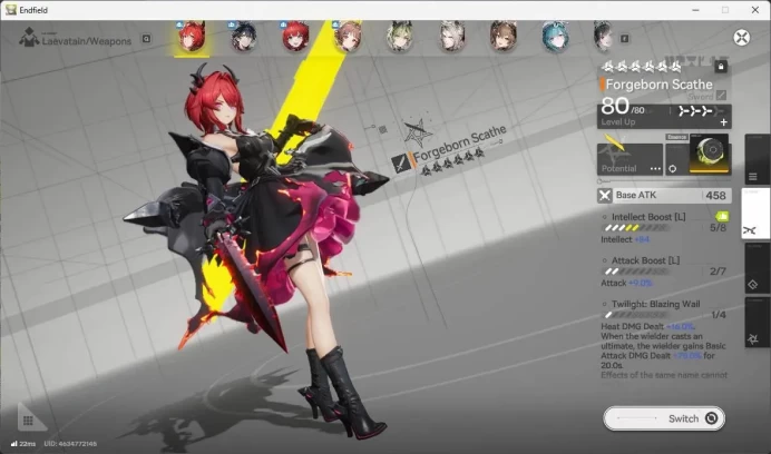 ASIA |Lv 52|2 limit|Laevatain+sign,Gilberta,Lifeng,Pogra,Ember,Last Rite,etc|MC Female|Check SS|AKE362B