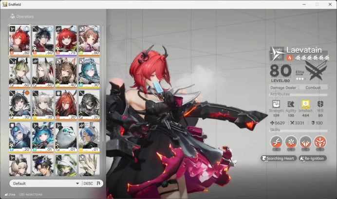 ASIA |Lv 52|2 limit|Laevatain+sign,Gilberta,Lifeng,Pogra,Ember,Last Rite,etc|MC Female|Check SS|AKE362B