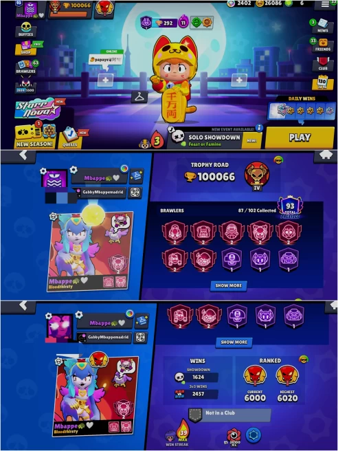 OP 100k TROPHY,93 PRESTIGE ,13 HYPER CHARGED,6 MAXED,218 OP SKINS [6 MYTHIC+5 LEGENDARY+2 HYPERCHARGED],543 PINS, 373 ICON,197 SPRAYS