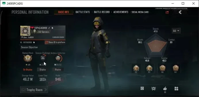 MOBILE Lv30|SV 46,2M|CV 32M|5 Set|Decree LR-AR1,VSS Squire,AX50 SS,Etc|M4 Heavy|CN ON|Log Infinite|CheckSS(AB3112)