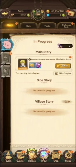 Global | 1,519M CC | 4 UR Merlin Esca | Arthur | Meliodas | Zeldris | LR Elizabeth | Rank 40 | 7DS011B