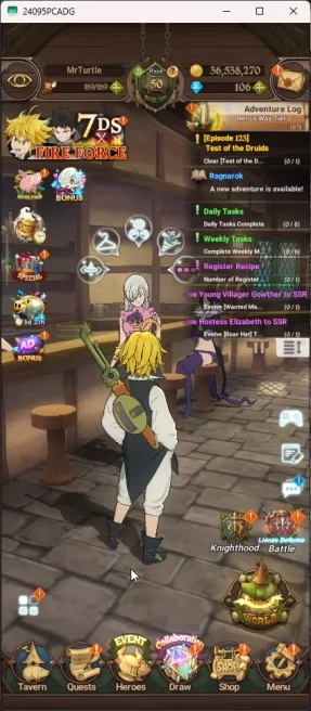 Asia | 1,701M CC | 1 LR Dianne | 6 Ur Tristan , Mael , Lancelot , Sabunak , WkGowther , Dkm | Collab Tamaki | 106 DM 7DS022B