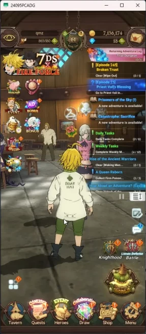 ASIA | 2,2M CC | 6 UR Merlin&Esca , Escanor , Sabunak , WkGowter , Arthur , DKM | Collab Sung Jin Wo , Shinra , Tamaki 7DS027B