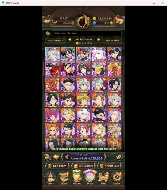 ASIA | 4,2M CC | Diamond 298 | 9 Collab | 3 LR | 8 UR | Collab Tamaki Kotatsu, Yihwa Yeon, Megumin, good ACC check SS 7DS033B