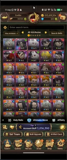ASIA | 3M CC | DM 137 | LR Eli | Full Collab FF | Sho 3/6 | Shinra 2/6 | Tamaki 2/6 | UR Merlin+Escanor+ODK+DKM+Arthur |7DS040B