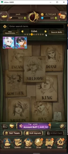 ASIA | 1.4M CC | DM 100 | UR Merlin+Escanor+ODK+DKM | Collab Sho 2/6 + Tamaki 2/6 | CH 5 |7DS043B