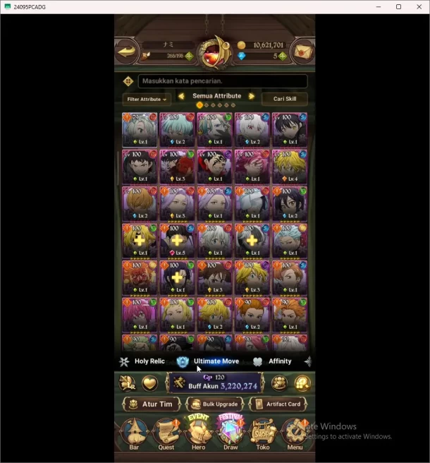 ASIA | 3.2M CC |LR Elizabet 5 UR Salos Merlin&Esca 3/6 ODK Gowter DKM 4/6 | FULL COLLAB FIRE FORCE Sho 2/6 | COIN LR 100 7DS054B