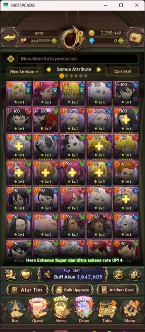 ASIA | 1,6M CC | 4 UR Merlin&Esca 3/6 Thor WkGowter DKM | Full Collab FF 7DS058B