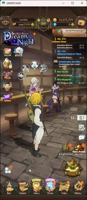 ASIA | 3M CC | 1 LR Elizabeth + 100 Coin LR | 3 UR Sabunak ODK DKM | Full Collab FIRE FORCE Tamaki 4/6 7DS059B