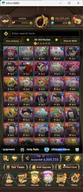 ASIA|4.05M CC|DM 428|2 LR Gowther+Eli|8UR DKM 2/6+ODK2/6+Mael+Gowther+Arthur+Sabunak+Sallos | Full Collab FF | Sho 4/6 | 7DS071B