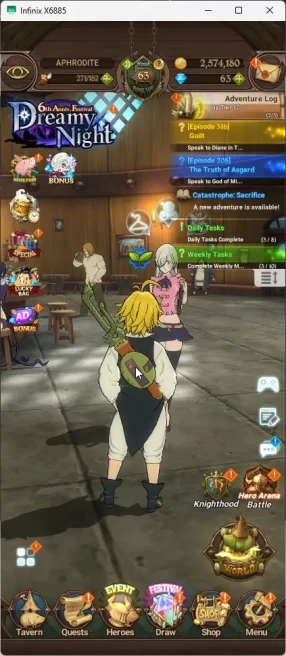 Global | 3.2M CC |1 LR | Salos, Merlin Esca, Chaos Arthur ,Mael|Full collab FF 7DS083B