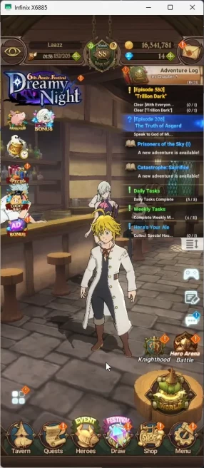 ASIA|4M CC|LR Ludociel|6 UR WK Gowther2/6,Thor 2/6,Salos,etc|Collab Overlord+Fire Force Collab | 7DS090B