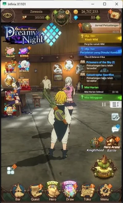 ASIA | 3.9M CC | 1LR Elizabeth|  UR Salos, Merlin Esca, Chaos Arthur, Opressor DK, etc |check SS | 7DS103B