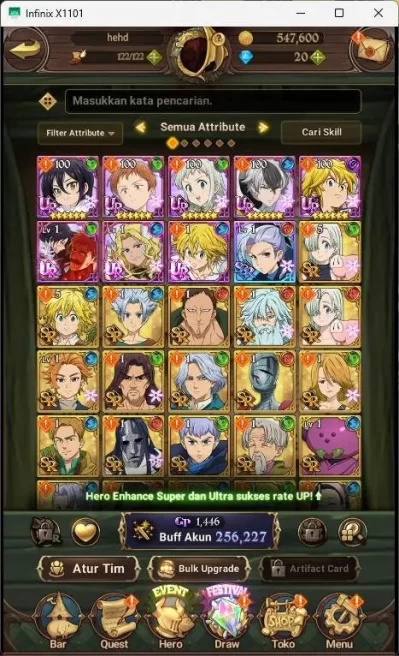 ASIA| Starter| 256K CC| Merlin&ESca, DKM, Ellate|  7DS107B