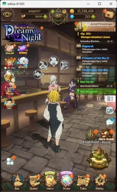 ASIA| 2.7M CC| 1LR elizabeth| UR Salos, Eastin Oppresor DK, etc| Full collab Fireforce| 7DS108B
