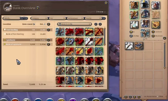 ASIA|8,63M Total Fame - 21,9M Silver -5M Asset|T8 Ore Miner-T8 Bow Of Badon Bulid|Twitch Drop Outfit+Horse Skin|TakeGmail|AO819