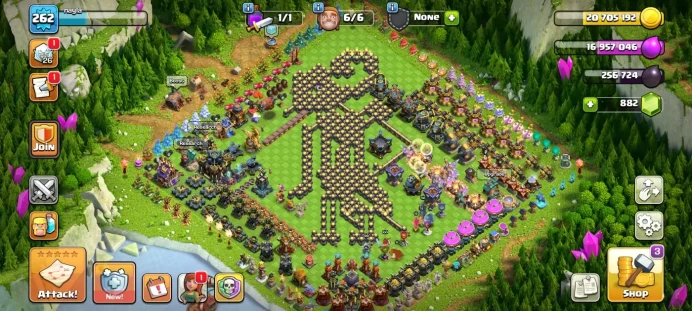 Town hall 17 XP 262, 8 equipment epic, free change name,C6158