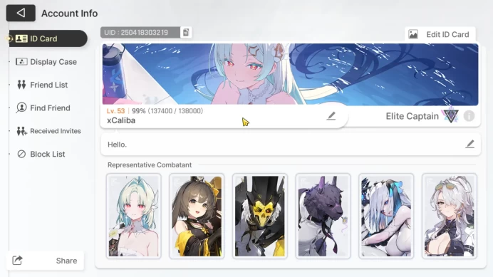 ASIA | Lvl 53 | Heidemarie, Veronica, Cassius, Hugo, Narja, Nine, Tiphera, Yuki, Diana,  Magna, Orlea, Mei Lin | 3,4K Crystal, 7 Anchor | MID GA