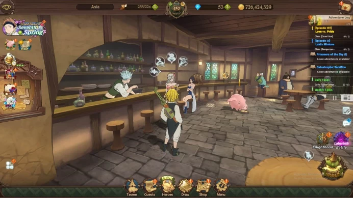 ASIA | 3,4M CC | 6 UR, DKM 2/6, Lancelot 2/6, Meli Eliza, King Diana, ODK, Skuld | FULL COLLAB KONOSUBA | 7DS196B