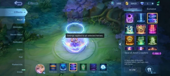 ML218//Level 53 132 Skins Mythic Naruto Lukas Gaara Vale EPIC recall both black void 21 dulex Epic Harley Epic Freya Star point 4780