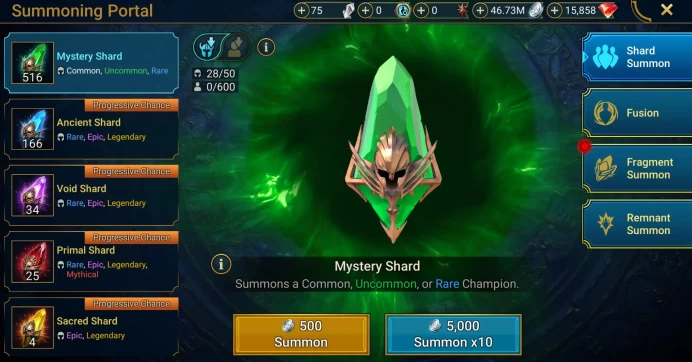 Starter with Ankora + Shards : 166 Ancient, 34 Void, 25 Primal, 4 Sacred | Ninja + 17 Login Legendary | Mine max