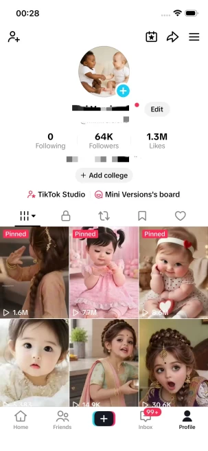 Instanly Delivery/Monetized 64K Real Followers+1.3M Real Likes Account/ Creator Rewards Program Activated/ Full Access