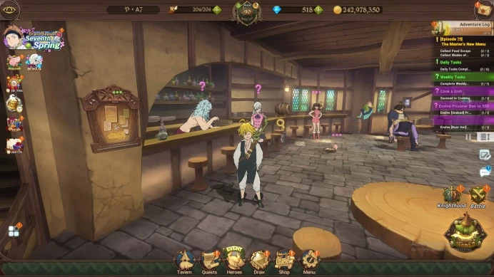 ASIA|950K CC|DM 518|1LR Elizabeth|Collab Sho<Shinra|UR DK Meliodas,Salos,etc|Detail Check SS|7DS310B