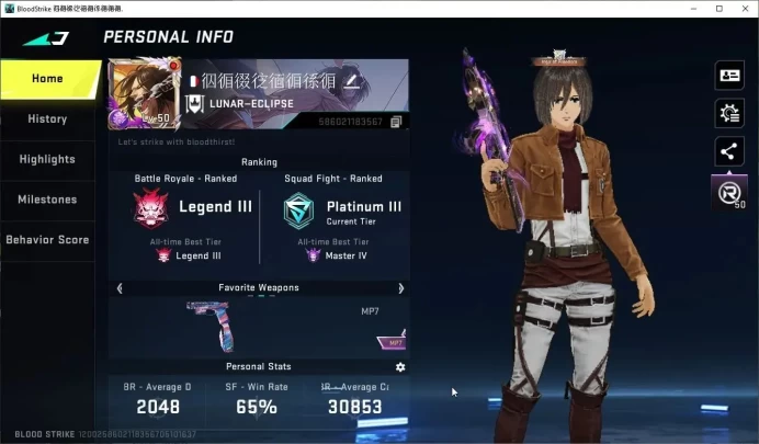 ASIA|Collab AOT[MIKASA,M700,M4A1,KAG6,FAL],7DS[Ak47,Karl98,QBZ95],Aniv FAL-Draco|25 UL[Zero-AgentZ,SCAR,AUG,Etc]|NetEase|BLS4295