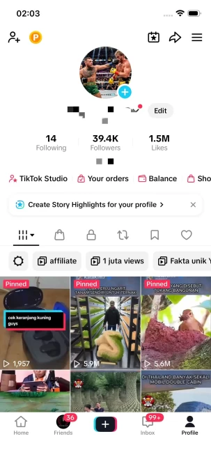 BLACK Sabbath/39K Real Followers+1.5M Real Likes/ Tiktok Shop For Creator/ Live Stream/ Full Access