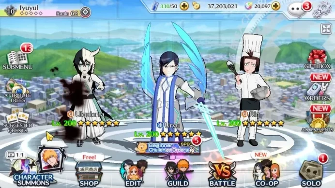 [GLOBAL]20K Orbs+Fresh All Story|Rin Patissier,Shawlong Unleashed,Ulquiorra Hidden,Uryu 7th Anniv,Etc|CE ON|Klab ID(BBS2643)