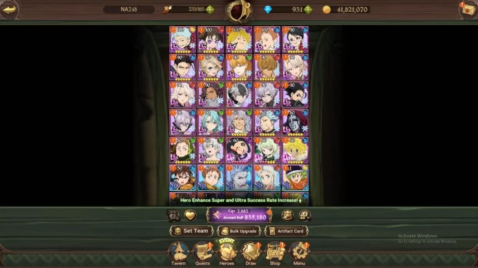 GLOBAL|835K CC|DM 931|3 UR OppressorDK,Sabunak,DKMeliodas,etc|More Detail Check SS|7DS367B
