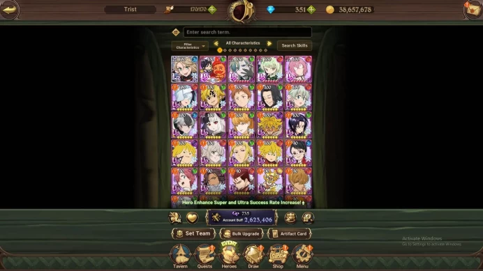 GLOBAL|2.6M CC|DM 351|LR Roxy2/6|6UR Meresca3/6,Salos,Sabunak2/6,Gowther2/6,DKM2/6,Chaos Arthur|More Detail Check SS|7DS375B