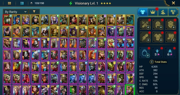 Starter with Mythical - Theodosia : 93k energy / 64 mln coins / Lonatharil, Arix, Ninja + 20 Login Legendaries / Romero + Juliana