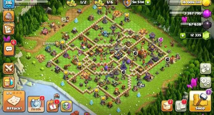 Clash of Clans SC ID-//Android&IOS-16TH/LVL116max YMX23G64/260510