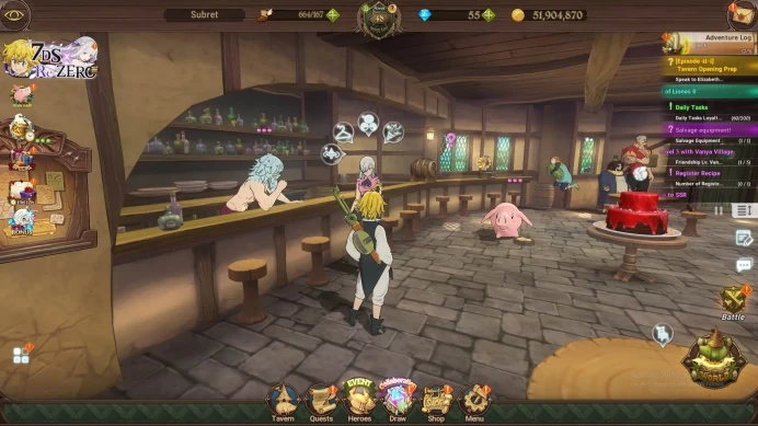 GLOBAL|Rank 48|940K CC| 7 collab Re-zero|LR Helbram|UR Oppressor DK, Mael, DK Meliodas,etc|Check SS|7DS434B