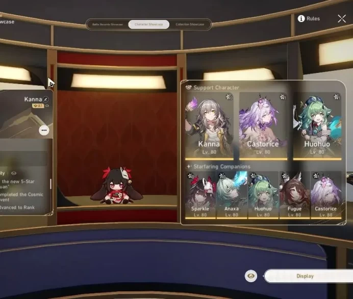 Asia|TL 70|11 Limited|[Castorice E1,Fugue,Huohuo E1]+Sign,Anaxa,Ruan Mei,Sparkle,Dan Heng PT,Jingliu,Etc|MC Female|SS(HSR6834)
