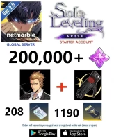 [Global] 200000+ Essence Stones + 208 Rate Up Draw + 1190 Custom Draw + Woo Jinchul & Another Level