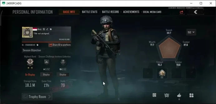 MOBILE Lv30|SV 18,1M|CV 15,6M|ET AK-74N,QS AKS-74U,GM AK-12,Forest MP5,Abomi. Vector 9,Etc|CN ON|Log Infinite|CheckSS(AB3117)