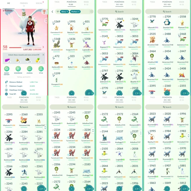 AC1171 Valor | lv 58 | x9 3000CP | x62 2000CP | x10 SHUNDO | x30 Legendary | x45 shiny | x53 100IV