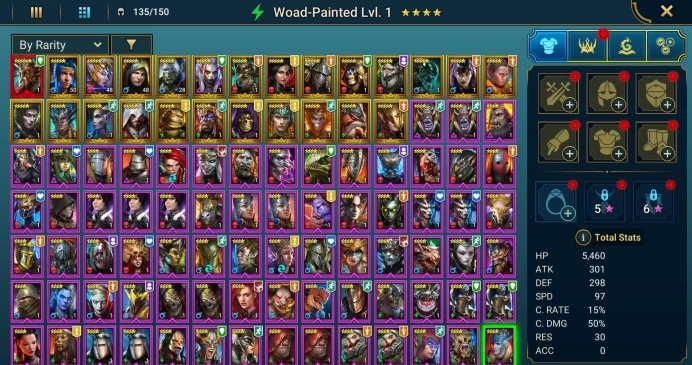 Starter with Mythical - Alaz : 90k energy / 60 mln coins / Rae, Royal Huntsman, Arix, Ninja + 20 Login Legendaries / Coldheart 3x