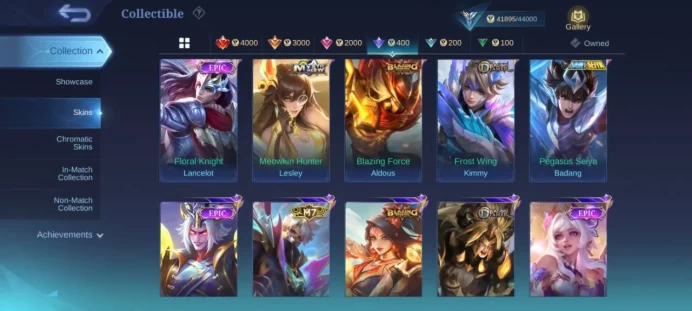 ML231//Level 47 125 Skins Mythic Sale Winrate 50% 85 Heroes Metro Zero X.Borg Prime Beatrix Granger Luckybox Ruby 22 Deluxe Dragon Shiryu Chou P