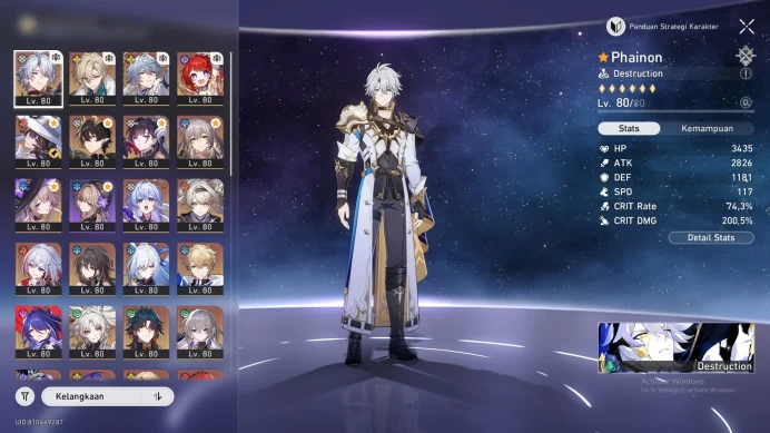 ASIA TL70|Acheron E2S1|Blade E1S1|Tribbie E1|Ruan Mei E2|Firefly|Robin|Feixiao|Sunday|Phainon/Archer/Herta S1|HSR007B