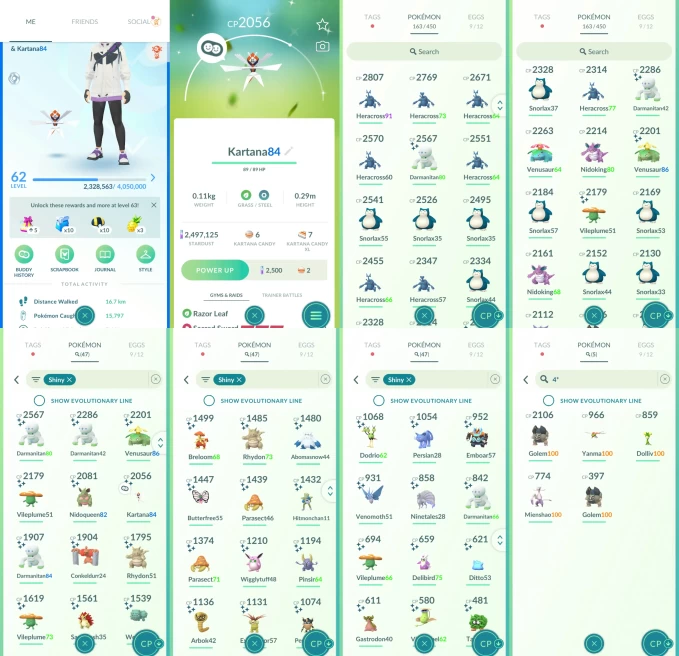 ACm1312 -lv 62 Mystic | x33 2000CP | x47 shiny | x5 100IV | Kartana | Shiny Emboar Venusaur Delibird Ditto | Lucario Charizard Grapploct