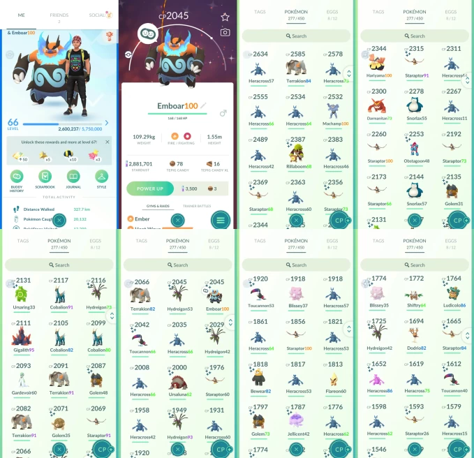 AC1321 -lv 66 Mystic | x43 2000CP | x7 Legendary | x4 SHUNDO | x123 shiny | x15 100IV | SHUNDO Embboar Arcanine Hisui Corviknight | Terrakion Co