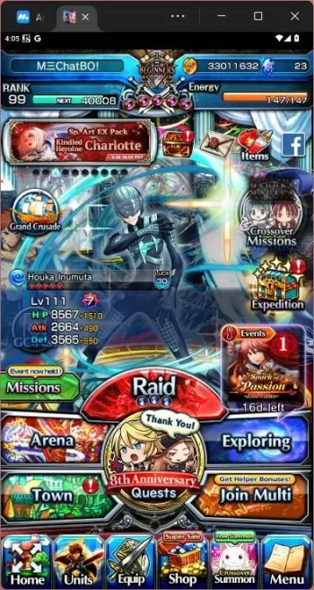 GLOBAL|19 Ascend|Houka InumataTW,Shirou Emiya TW,Summer miyu TW,Paladin Roy,Chloe,Jay TW|check SS|GS090B