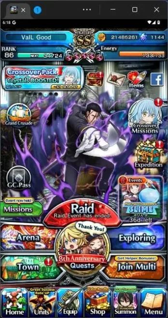 GLOBAL|20 Ascend|Paladin Roy,Touma Kamijo TW,SummerMiyu TW,Hajime Saito TW,etc|Take mail|check SS|GS123B
