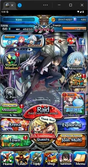 GLOBAL|10 Ascend|Summer Miyu,Chloe,Madoka Kaname TW,Diablo,Touma Kamijo TW,etc|Take mail|check SS|GS131B